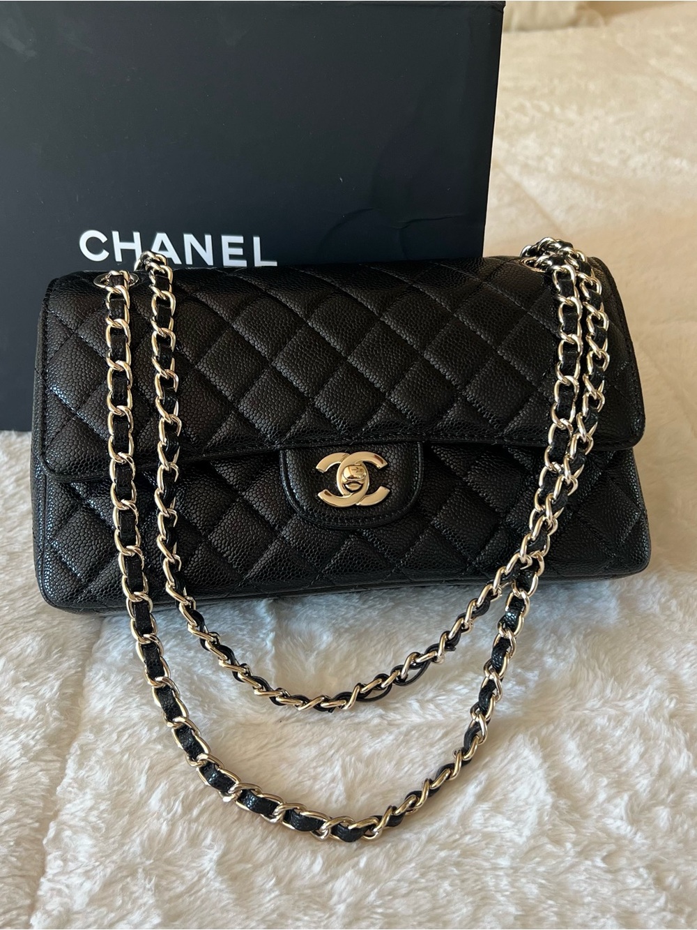 CC classic double flap handbag